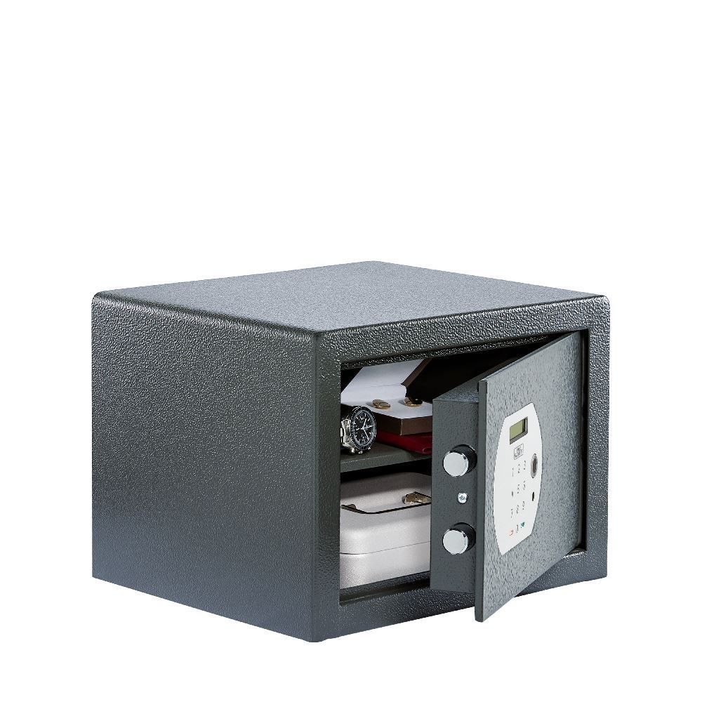 Coffre-fort Burg-Wächter Pure-Safe PS 120 K EWS - 20,6L Avec Clé, Fixation Murale Et Sol | Anthracite - Pour Bijoux, Documents